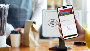 Bo the Bulldog Digital Wallet ID making payment