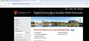 a screenshot of the digital commons web page