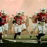 Gardner-Webb Football Running through Smoke