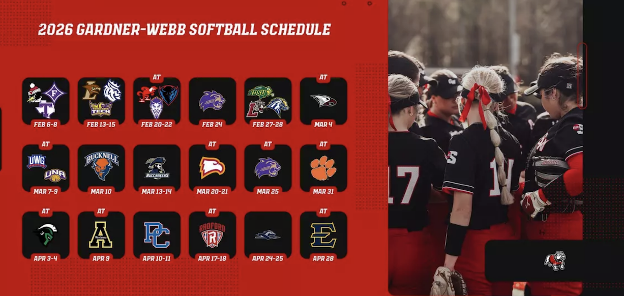 Softball schedule graphic