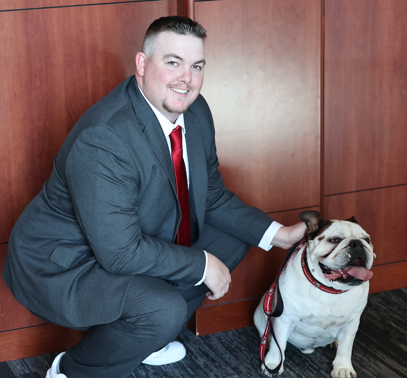 Kris Mccollugh football GWU Bo mastcot