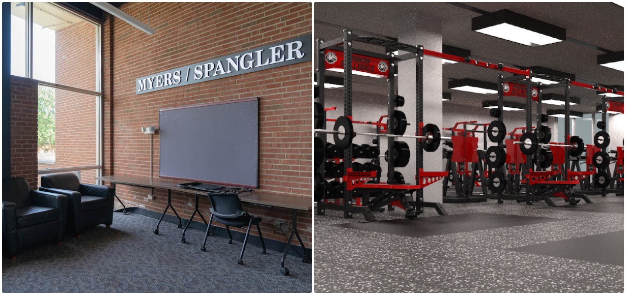 myers athletics renovations collage