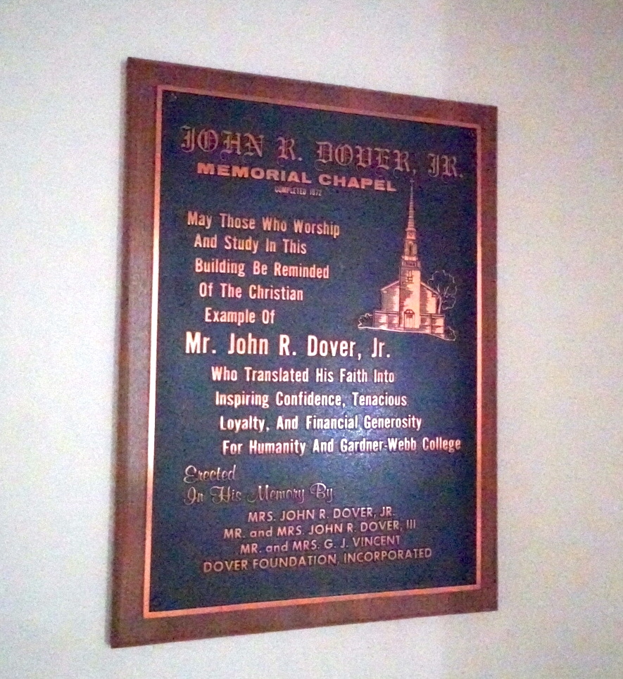 Dover chapel plaque SC