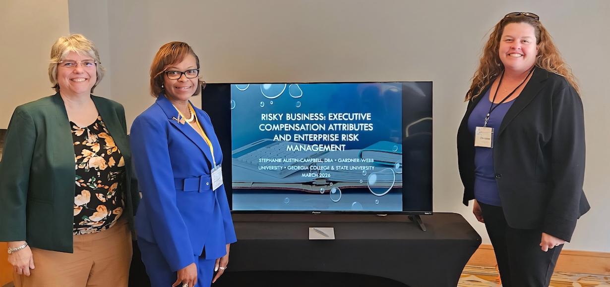 GWU DBA Student, Linda Thornhill, and Alumna, Stephanie Austin-Campbell present at International Conference with GWU faculty member Dr. Christi Sutton.