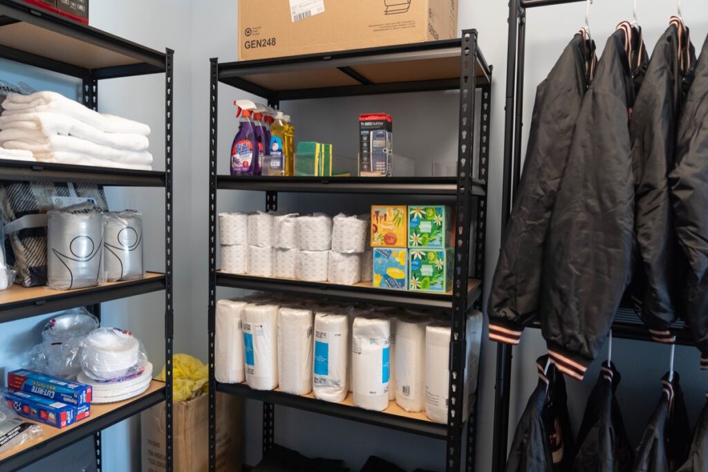 Bulldog Cares Pantry shelves