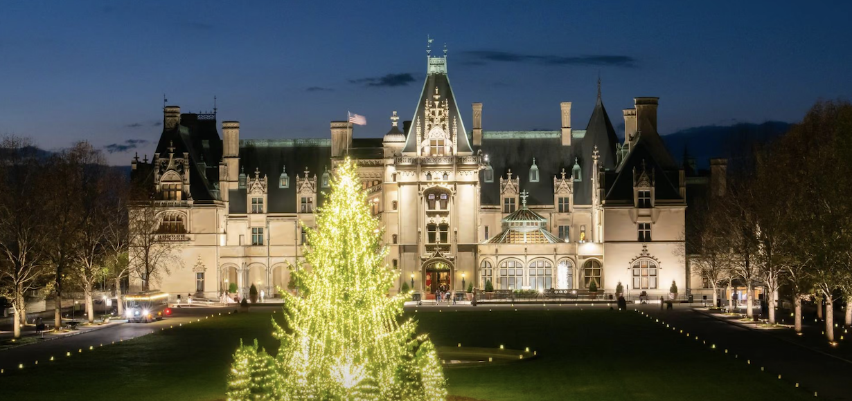 Biltmore house Christmas lights