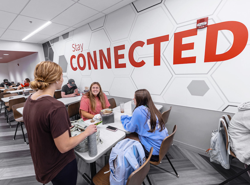 caf connected students dining